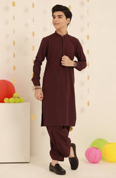 SUMMER'25 TEENS KAMEEZ SHALWAR BURGUNDY