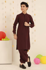 SUMMER'25 TEENS KAMEEZ SHALWAR BURGUNDY