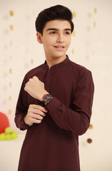 SUMMER'25 TEENS KAMEEZ SHALWAR BURGUNDY