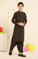 TEENS KAMEEZ SHALWAR OLIVE GREEN