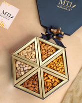 HEXAGONAL MIX DRY FRUIT GIFT BOX