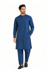 TEAL BLENDED KURTA PAJAMA