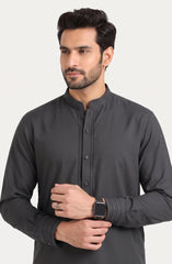 CHARCOAL BLENDED EMBROIDERED KAMEEZ SHALWAR