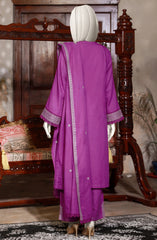 EMBROIDERED CAMBRIC STITCHED 3 PIECE