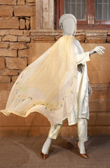 EMBROIDERED CAMBRIC STITCHED 3 PIECE