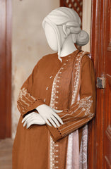 EMBROIDERED CROSS HATCH STITCHED 3 PIECE