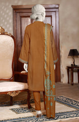 EMBROIDERED CROSS HATCH STITCHED 3 PIECE