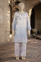 EMBROIDERED CAMBRIC STITCHED 2 PIECE