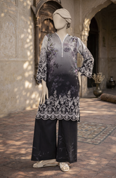 EMBROIDERED CAMBRIC STITCHED 2 PIECE