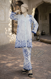 PRINTED CAMBRIC STITCHED 2 PIECE