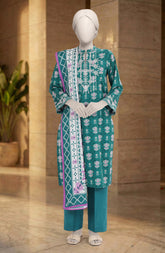 EMBROIDERED PRINTED CAMBRIC STITCHED 3 PIECE