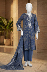 EMBROIDERED PRINTED CAMBRIC STITCHED 3 PIECE