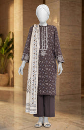 EMBROIDERED PRINTED CAMBRIC STITCHED 3 PIECE