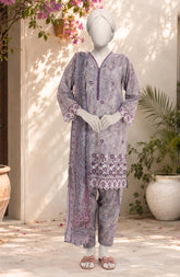 EMBROIDERED CAMBRIC STITCHED 3 PIECE
