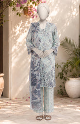 EMBROIDERED PRINTED CAMBRIC STITCHED 3 PIECE