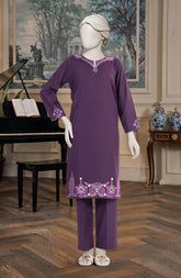 EMBROIDERED KHADDAR STITCHED 2 PIECE