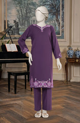 EMBROIDERED KHADDAR STITCHED 2 PIECE