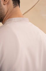 TEA-PNK BLENDED EMBROIDERED KAMEEZ SHALWAR