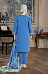 EMBROIDERED CROSS HATCH STITCHED 3 PIECE