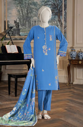 EMBROIDERED CROSS HATCH STITCHED 3 PIECE