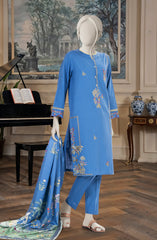 EMBROIDERED CROSS HATCH STITCHED 3 PIECE