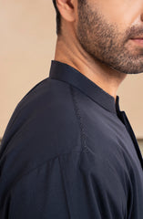 NAVY BLENDED EMBROIDERED KAMEEZ SHALWAR