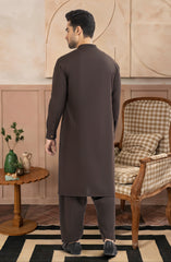 CHOCOLATE BROWN BLENDED KAMEEZ SHALWAR