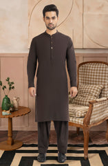CHOCOLATE BROWN BLENDED KAMEEZ SHALWAR