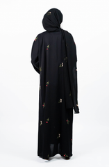 BLACK ABAYA EMBROIDERED