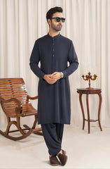 NAVY BLENDED KAMEEZ SHALWAR