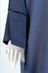 MARBLE CRUSH ABAYA WITH LACE