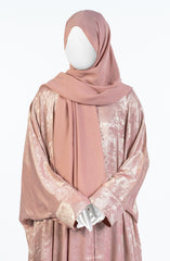 GOLD PINK METALLIC ABAYA