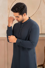 BOTTLE-GREEN BLENDED KAMEEZ SHALWAR