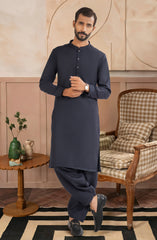 NAVY BLENDED KAMEEZ SHALWAR