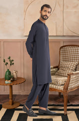 NAVY BLENDED KAMEEZ SHALWAR