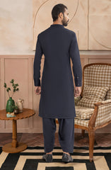 NAVY BLENDED KAMEEZ SHALWAR
