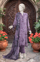 EMBROIDERED TWILL VISCOSE 3 PCS UNSTITCHED