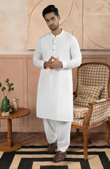 OFF-WHITE BLENDED KAMEEZ SHALWAR