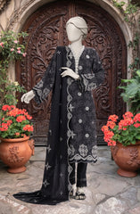 EMBROIDERED TWILL VISCOSE 3 PCS UNSTITCHED