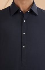 NAVY BLENDED KAMEEZ SHALWAR