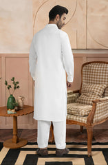 OFF-WHITE BLENDED KAMEEZ SHALWAR