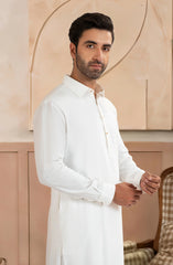 OFF-WHITE BLENDED KAMEEZ SHALWAR