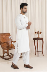 OFF-WHITE BLENDED KAMEEZ SHALWAR