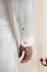 OFF-WHITE BLENDED KAMEEZ SHALWAR