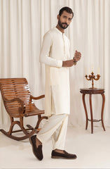 CREAM BLENDED KAMEEZ SHALWAR