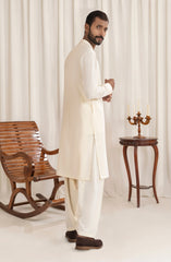 CREAM BLENDED KAMEEZ SHALWAR