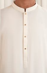 CREAM BLENDED KAMEEZ SHALWAR