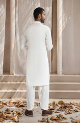 OFF-WHITE BLENDED KAMEEZ SHALWAR