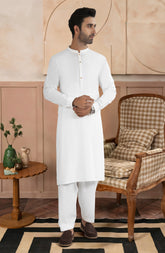 OFF-WHITE BLENDED KAMEEZ SHALWAR