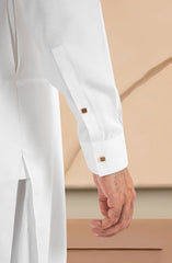 OFF-WHITE BLENDED KAMEEZ SHALWAR